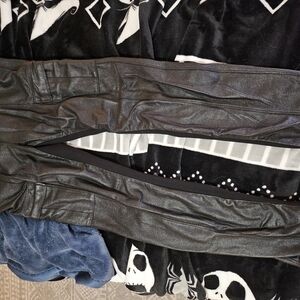 Black Faux Leather Pants